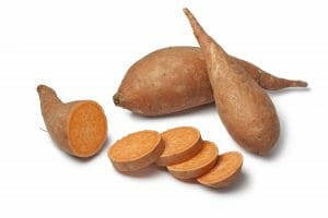 Sweet potatoes and slices