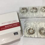 Various types of coloured contact lenses
