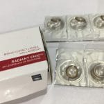 Various types of coloured contact lenses